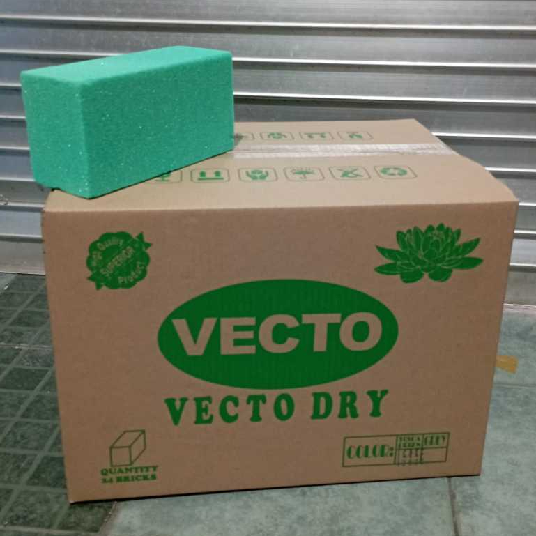 1 DUS isi 24 Bricks Busa Gabus Bunga Floral Foam Kering  Box Dry Oasis Rangkaian Bunga Dekorasi Pela