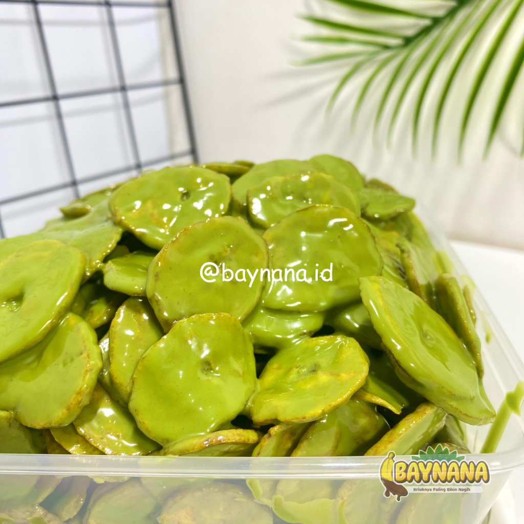 

Lezatoz_Genz Baynana Matcha Box 500Ml Keripik Pisang Lumer Crispy Matcha