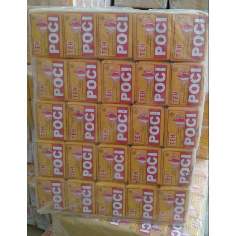 

TEH CAP POCI KUNING khas slawi 1slop isi 50pcs/ Teh hijau cap poci slawi