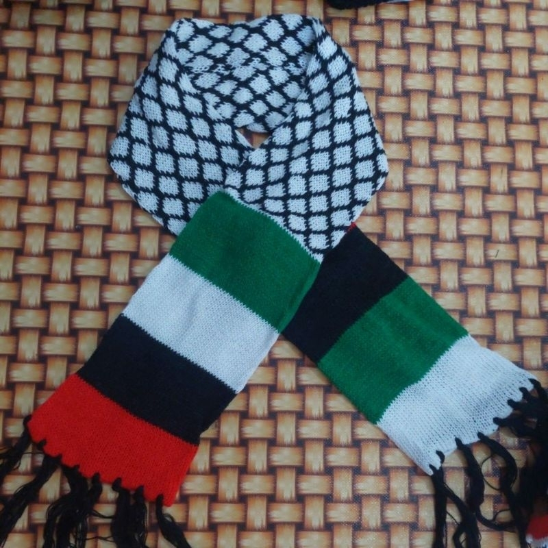 Syal Rajut Palestina / Scarf Palestina/ Syal Palestina Pria Wanita Bekualitas
