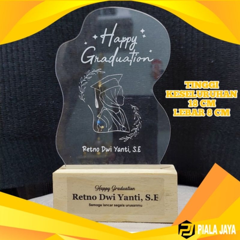 PLAKAT AKRILIK CUSTOM BENTUK TATAKAN KAYU (FREE CUSTOM BENTUK)