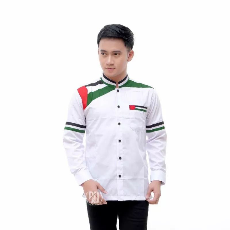 Baju Koko Terbaru Koko Palestina Premium High Kuality | Kemeja Koko Motif Palestin Termurah