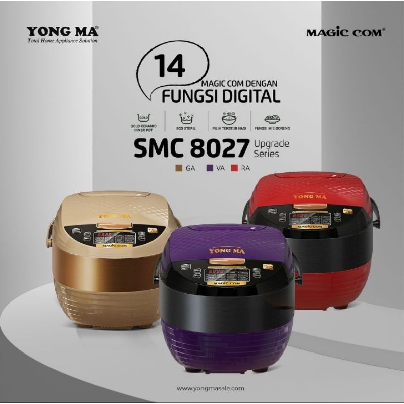 YONG MA SMC8027 atau YMC802 Magic Com 2 Liter Digital Eco Ceramic