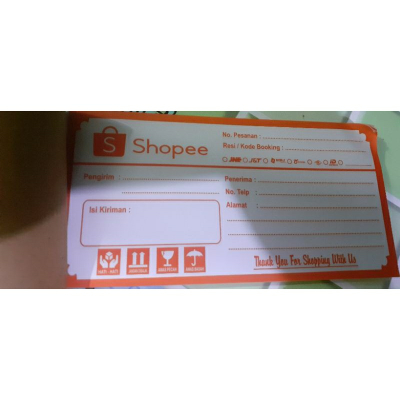 

Label pengiriman shopee isi 100lembar