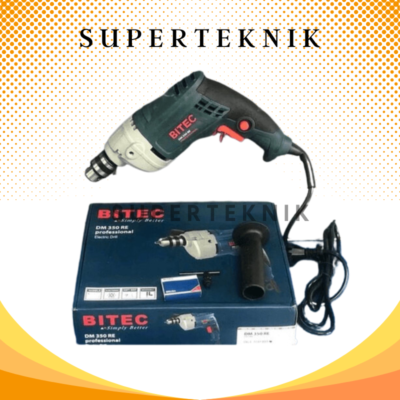 Mesin Bor Listrik 10mm Bitec DM 350 REX / Mesin Bor 10mm DM-350 RE Bitec