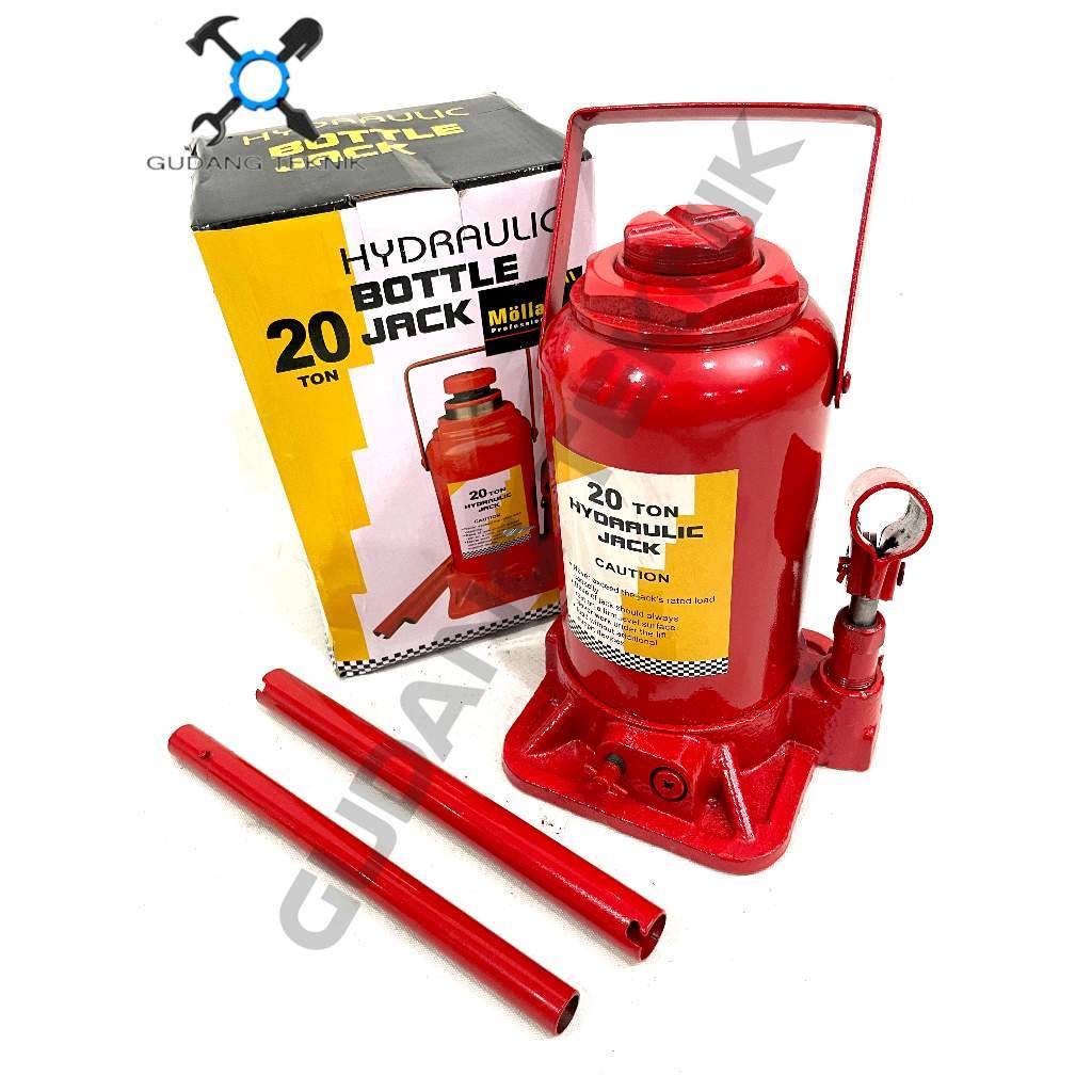 Dongkrak Botol 20Ton MOLLAR / Hydraulic Jack Bottle Dongkrak Mobil Dongkrak Hidrolik 20 Ton MOLLAR