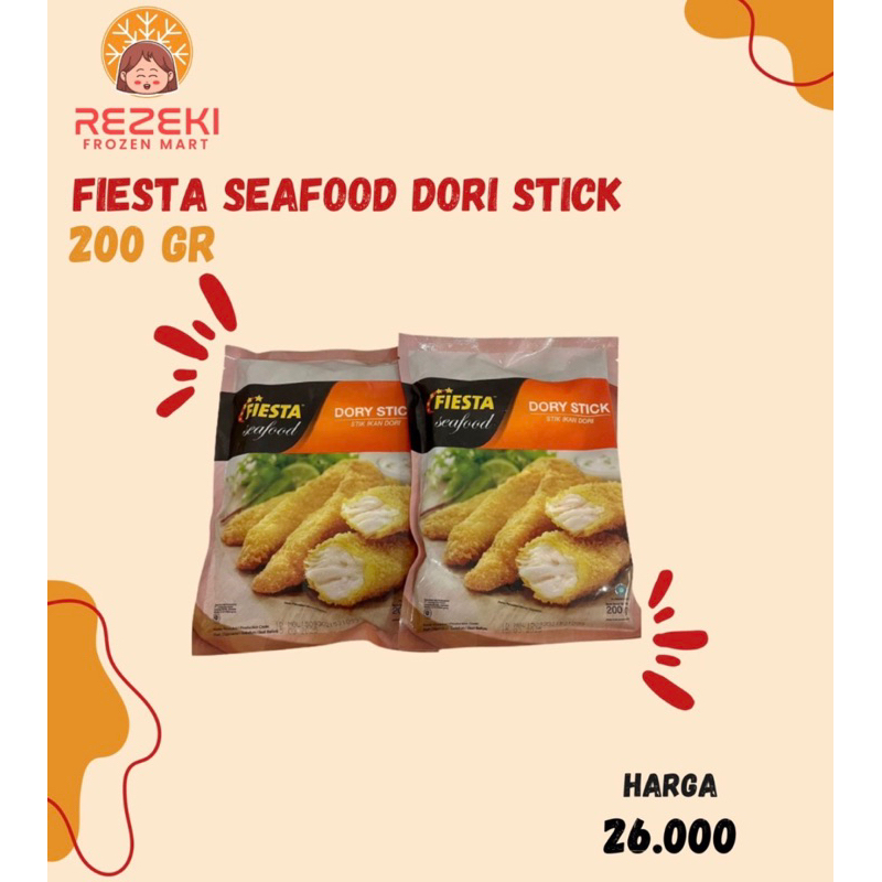 

Fiesta Seafood Dori Stick 200 Gr | Ikan Dori Stik Lapis Tepung | Frozen Food Murah