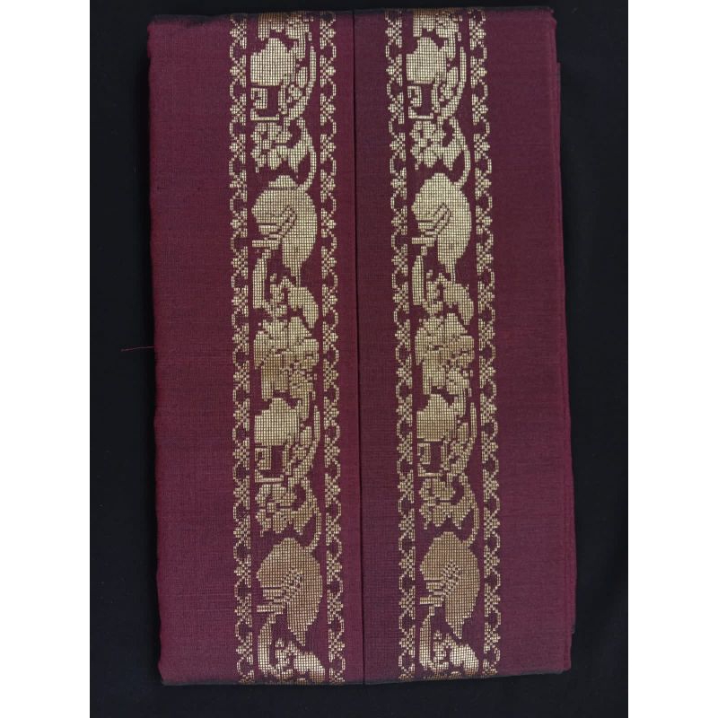 songket Silungkang warna maroon