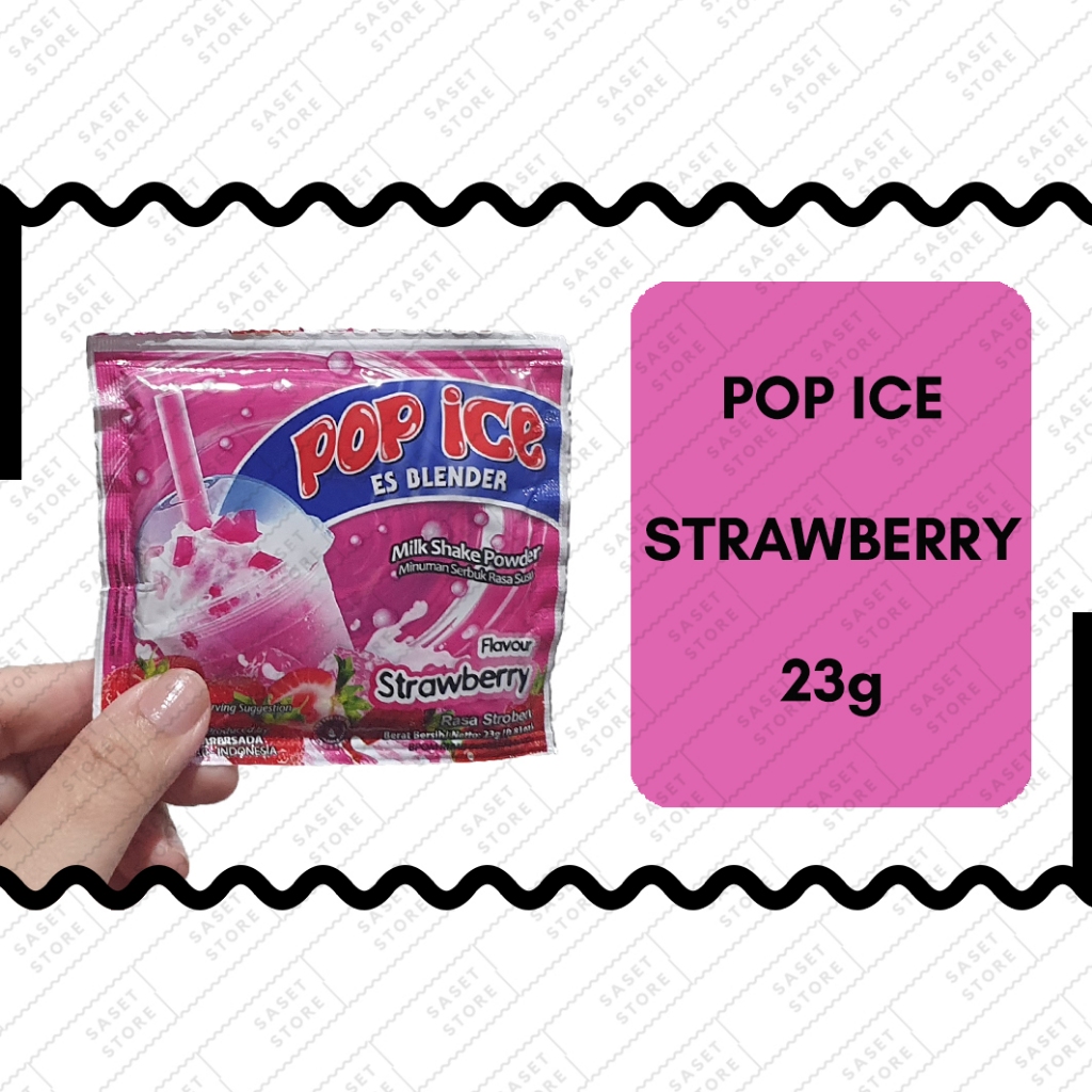 

Pop Ice Stroberi 23g Sachet Minuman Serbuk Susu Strawberry