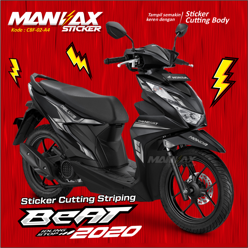 STIKER CUTTING - Stiker Honda New Beat Street 2021 SILVER - Aksesoris Motor Beat Deluxe/Beat CBS ISS