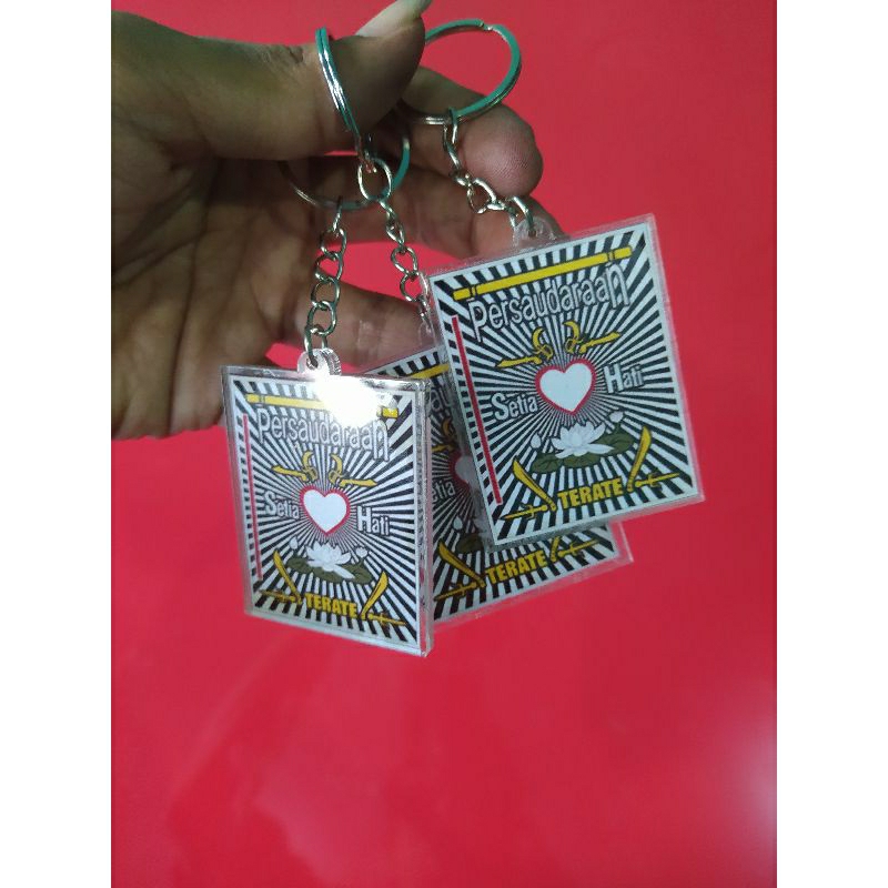 Gantungan Kunci Akrilik 2 Sisi Logo PSHT/Gantungan Kunci Motor/Mobil Logo PSHT