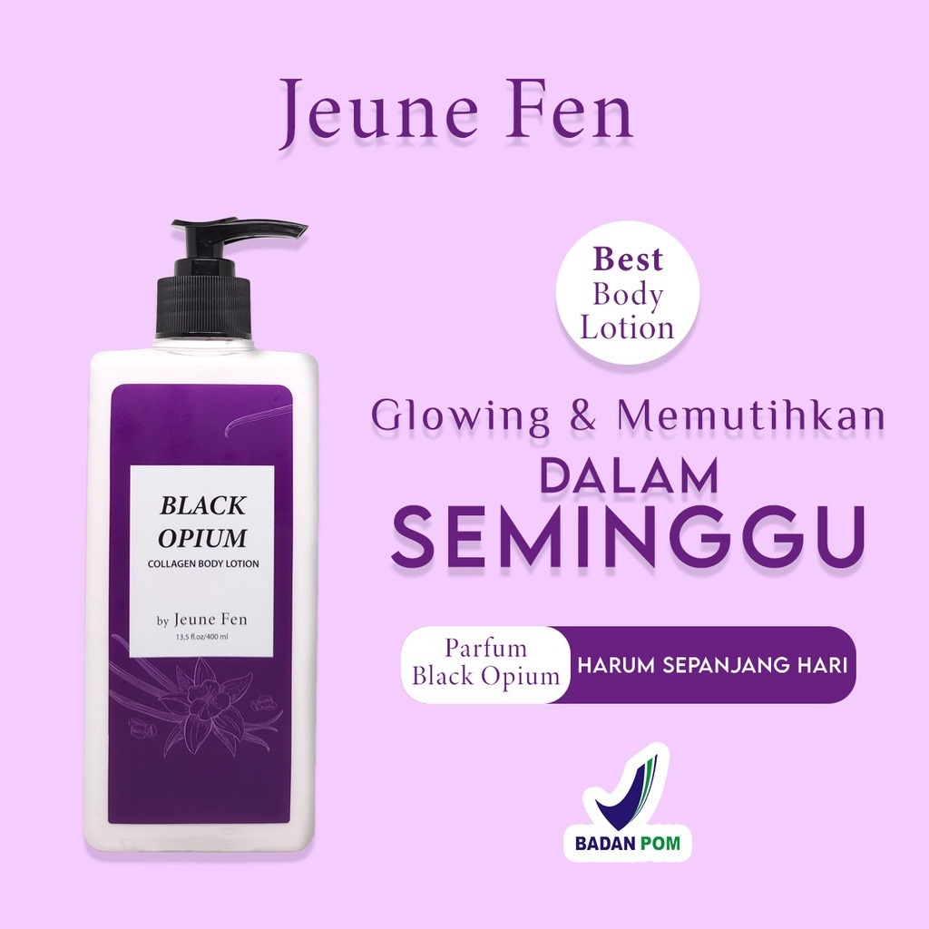 BPOM JEUNE FEN Black Opium Collagen Body Lotion Moisturize Brightening Menutrisi Melembabkan Mencera