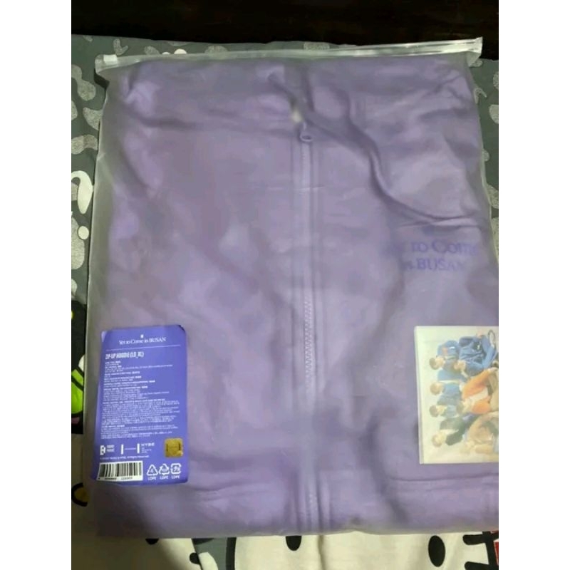 BTS Yet to Come (YTC) Busan Concert Merch - Zip Up Hoodie Lavender Official