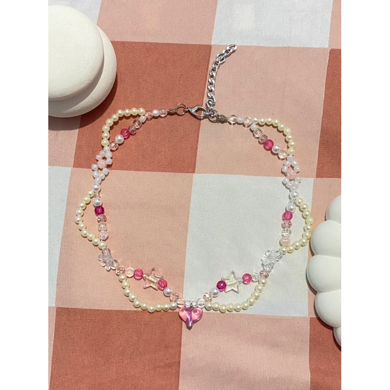 Necklace / kalung hijab non hijab / choker aesthetic korean style Beads