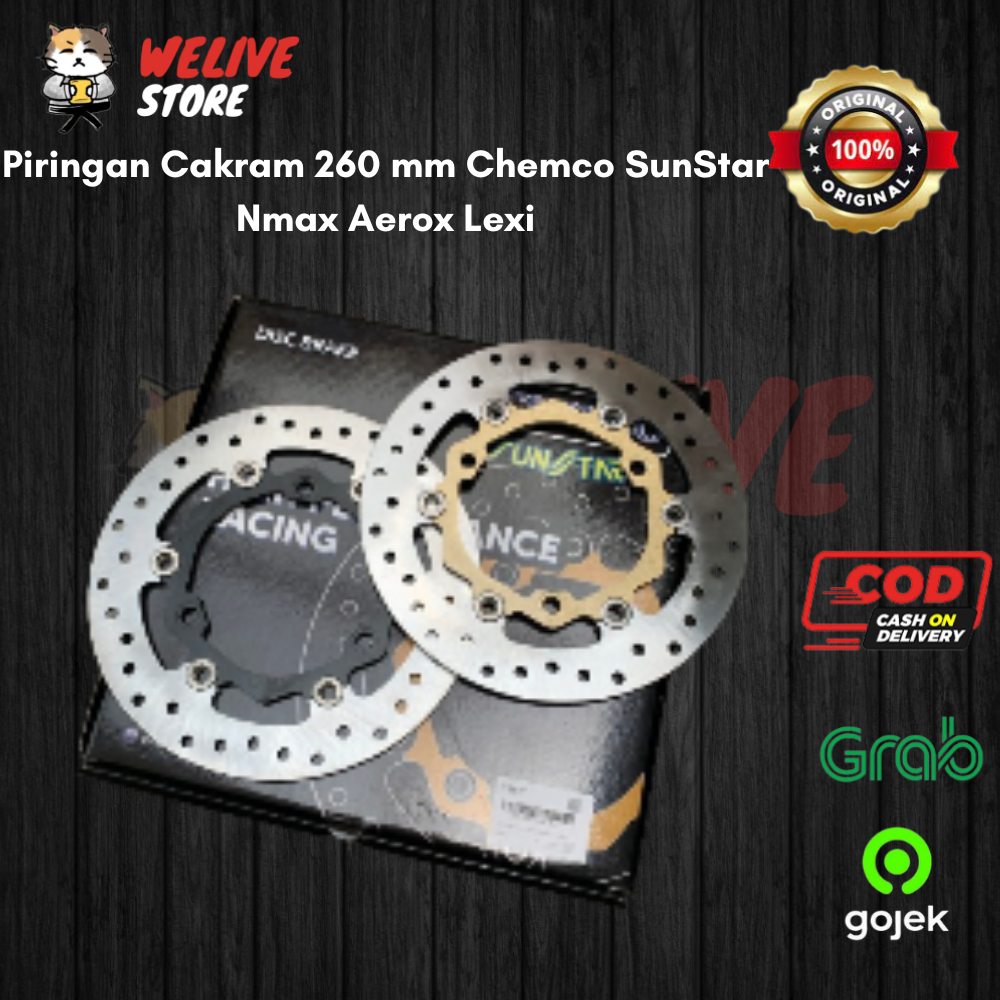 Piringan Cakram 260 mm DiscBrake Chemco Floating SunStar Nmax Aerox Lexi Disc Brake 260mm