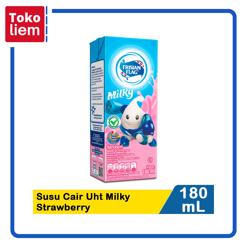 

Frisian Flag Susu Cair Uht Milky Strawberry 180Ml