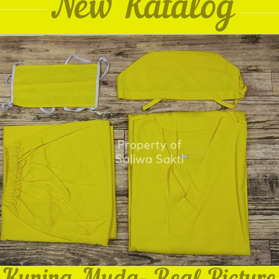 NKHN3418 READY STOK  Baju Ok Medis | Warna Kuning Muda | Kuning Tua | Kuning Lemon atau Mustard | Sr