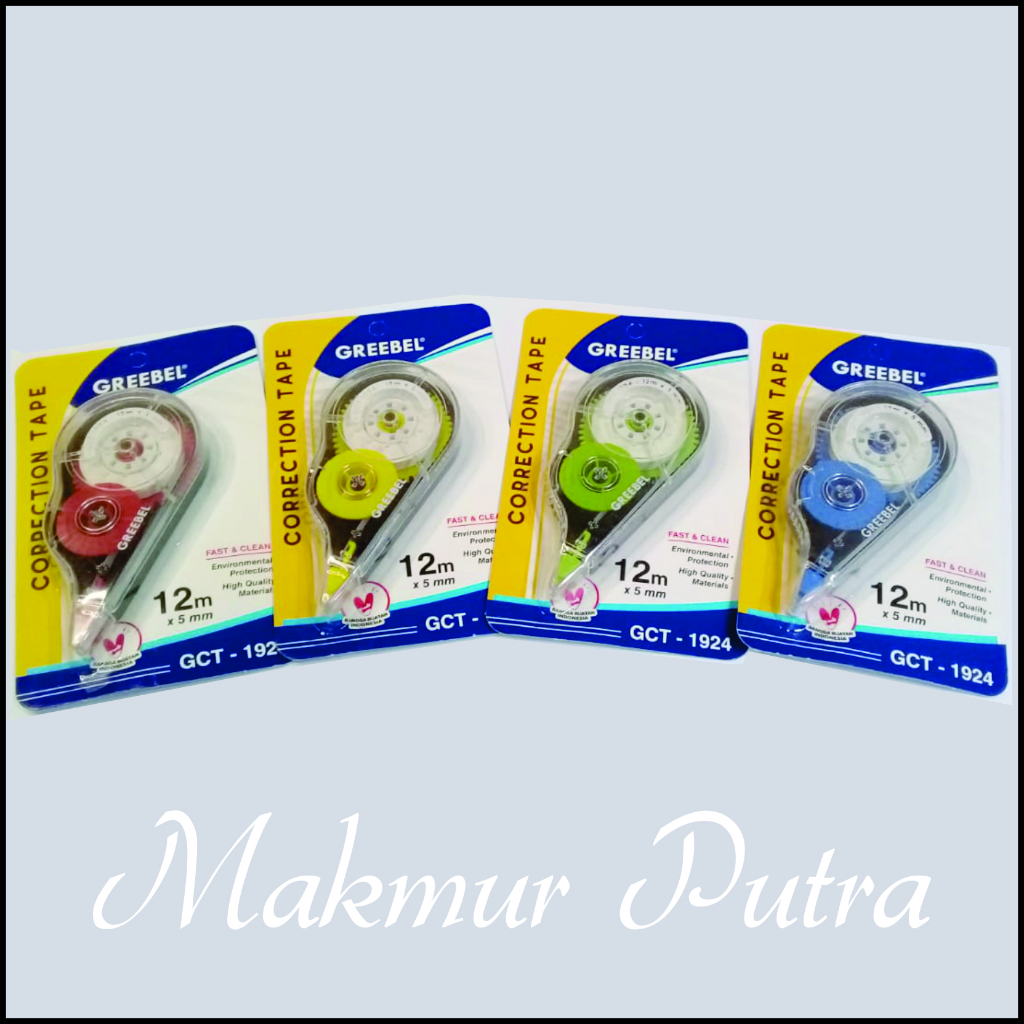 

Greebel Correction tape GCT 1924/ Tip ex kertas GCT 1924 Greebel/ Tip ex kering GCT 1924 Greebel