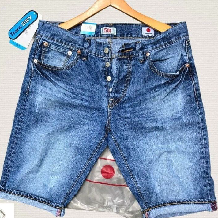 ☊↕⁑ celana pendek jeans pria 501 terbaru // jeans pendek pria distro // celana pendek pria 501 terla