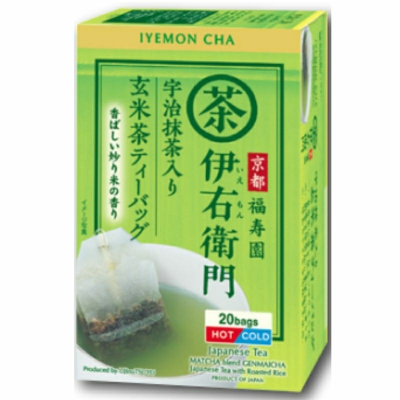 

IYEMON CHA Matcha Blend Genmaicha Japanese Tea 20 Teabags
