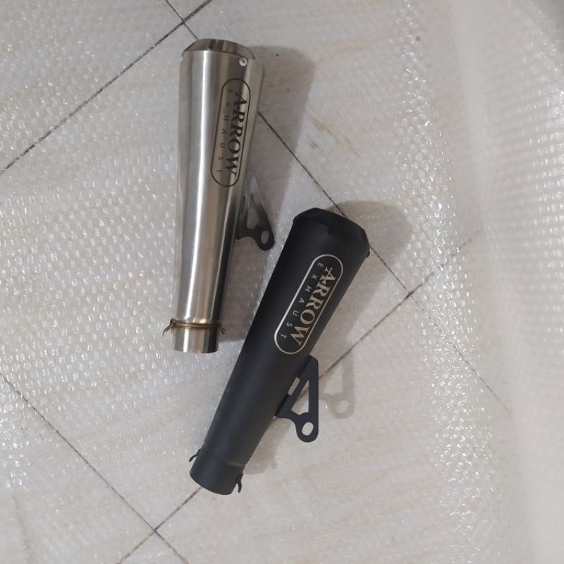 SILENCER Arrow Titan/Hitam /Tabung kenalpot racing 50mm