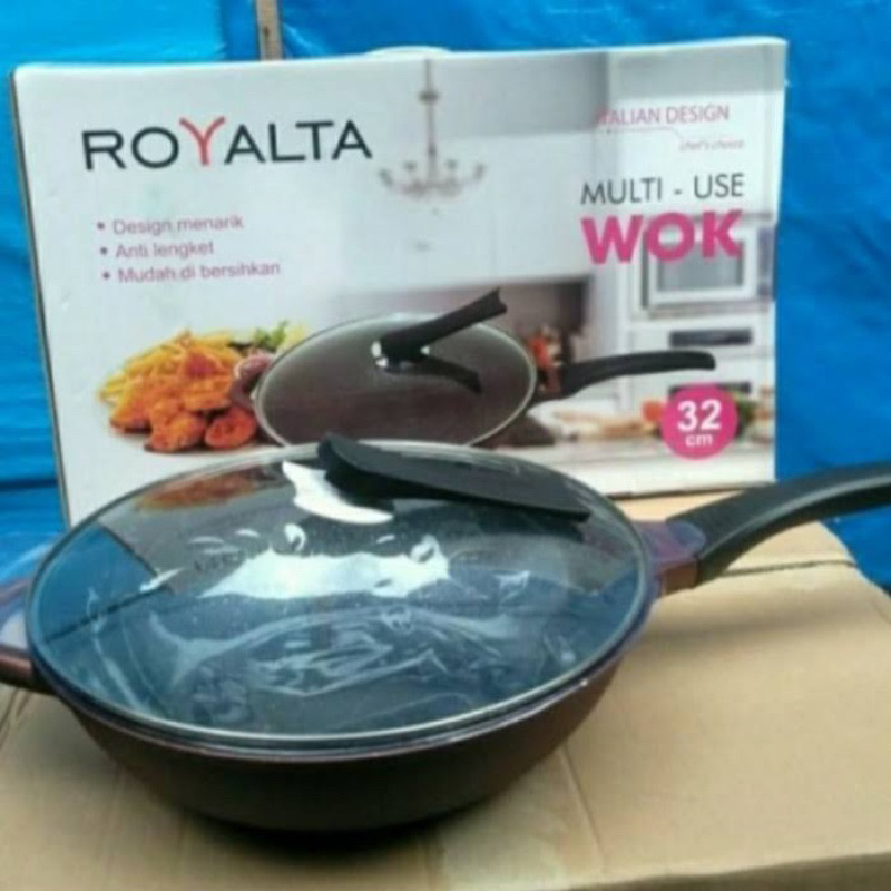 Panci Wok Pan 32 cm Royalta - Wajan 32 cm