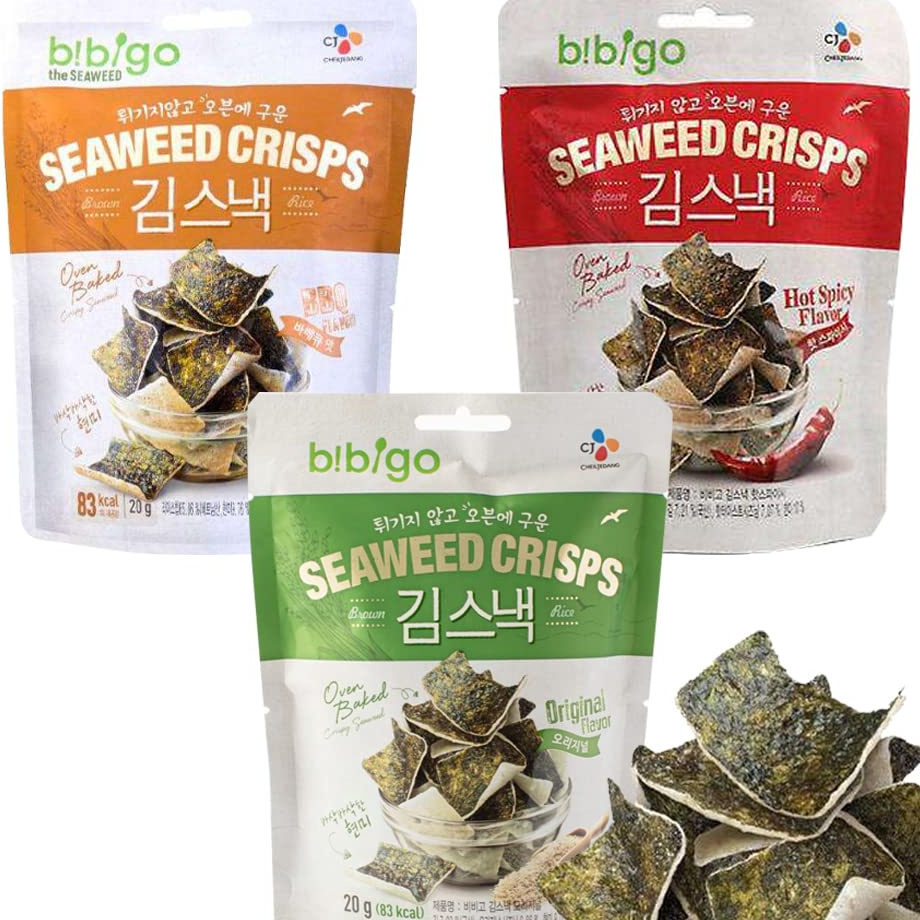 

☊✵ Bibigo Seaweed Crisp Snack 20gr Produk Keren