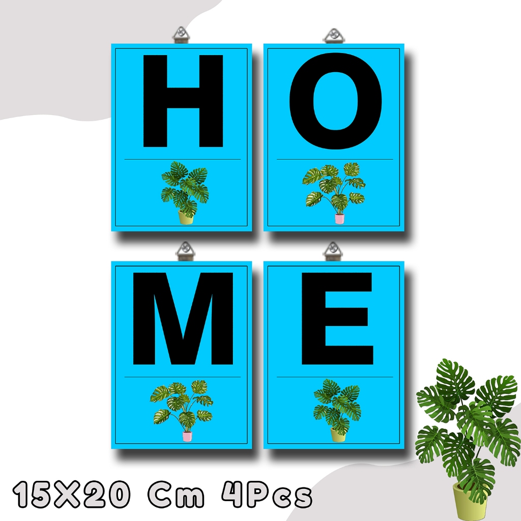 dekorasi pajangan dinding home 1 set isi 4 pcs murah - hiasan dinding home aesthetic
