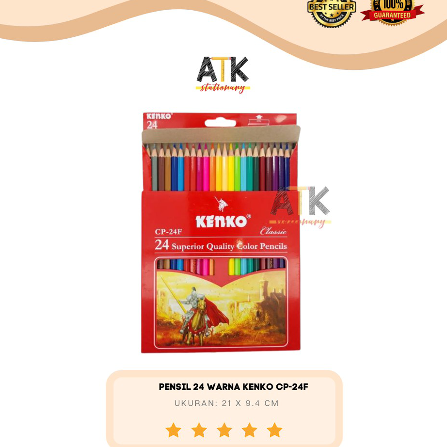 

☈➸❋✦ Pensil 24 Warna Kenko Panjang atk Harga Promo