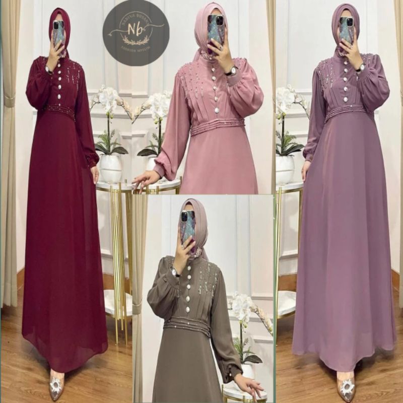 GAMIS CERUTY BABY DOLL PREMIUM BAJU KONDANGAN IBU IBU TERBARU GAMIS PESTA MEWAH ELEGAN SIZE L-XL-XXL- DRESS BUSUI FRENLY APLIKASI PAYET GAMIS TERBARU 2023 LEBARAN WANITA