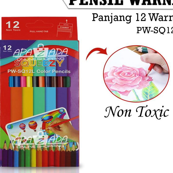 

Ready Apazada - Pensil Warna Panjang Murah / Color Pencils 12 Warna / Pensil Warna Anak / Pencil Colour Murah Berkualitas Bisa Cod