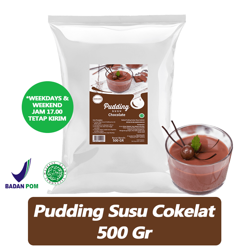 

Terlaris [PUDDING] Omura Dessert Shooter Puding Susu Rasa Chocolate / Cokelat 500 Gr Omura Powder