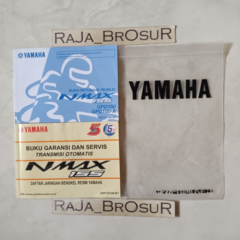 Buku petunjuk pemilik + Buku garansi dan servis transmisi otomatis/Manual book Yamaha NMAX N MAX 155