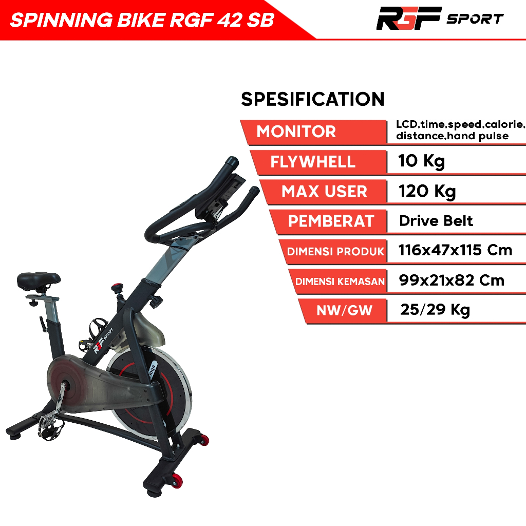 Alat Fitness Sepeda Spinning Bike RGF SPORT - 42 SB