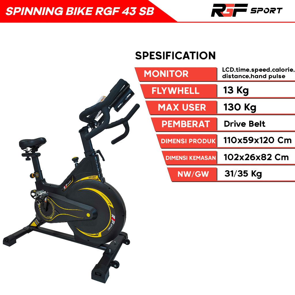 Alat Fitness Sepeda Spinning Bike RGF SPORT - 43 SB