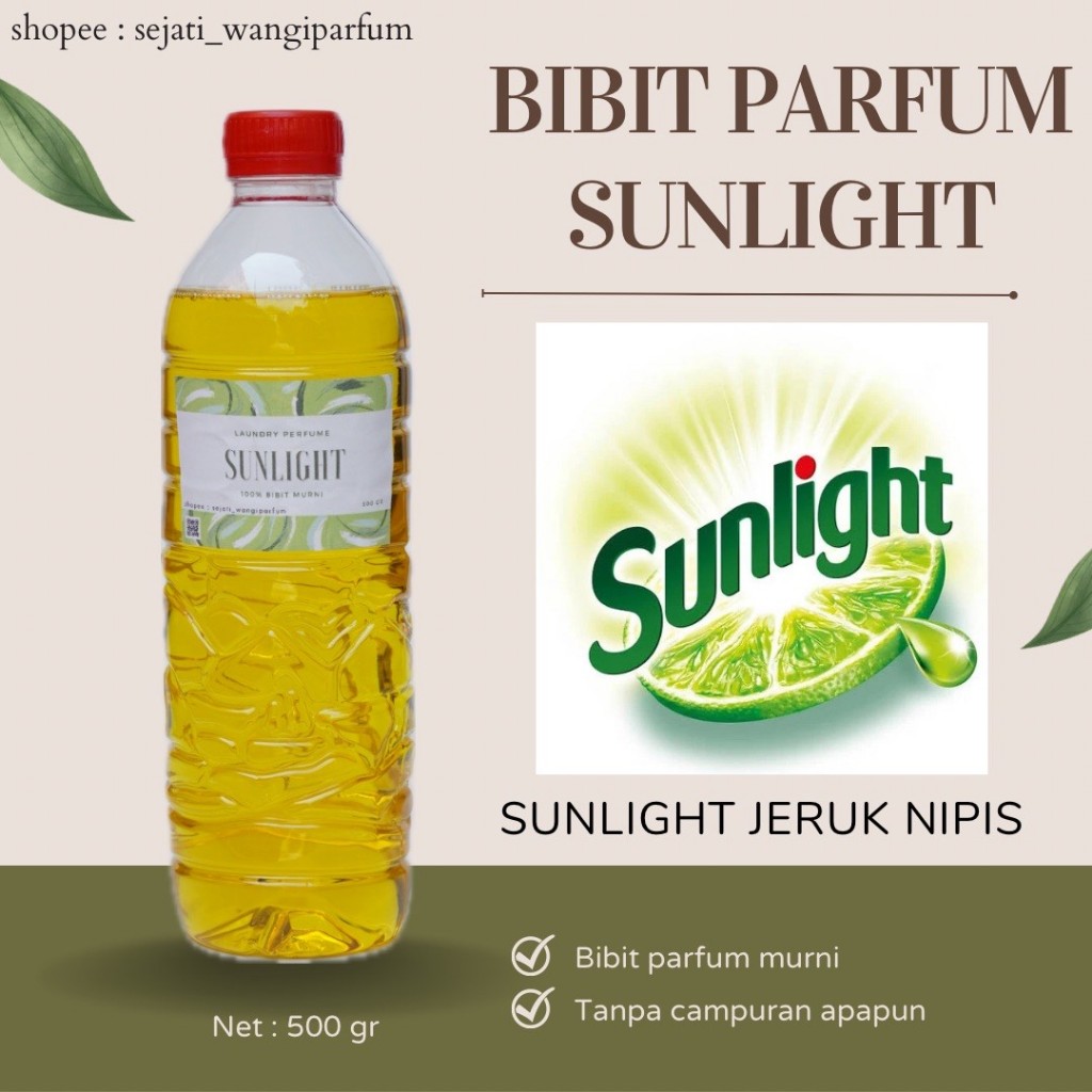 Bibit parfum Sunlight 500 gr import untuk household produk (kerperluan rumah tangga)
