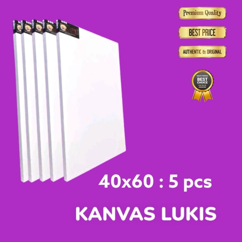 

KANVAS LUKIS 40x60cm (Paket isi 5 pcs) /CANVAS LUKIS HALUS