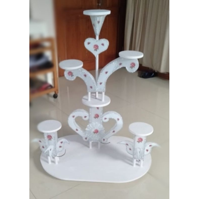 penyangga kue/dudukan kue/tier/standard kue / Standar kue pengantin satu susun