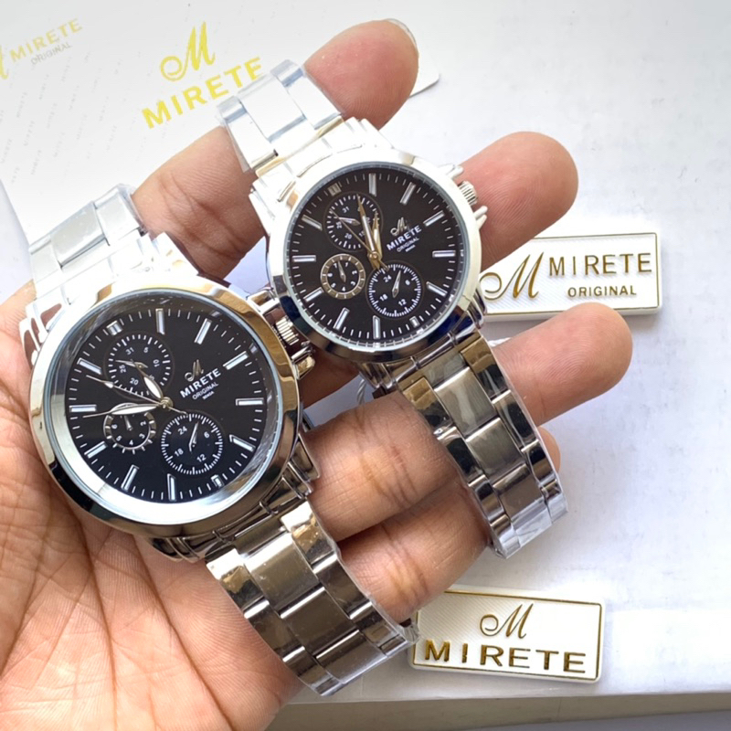 JAM MIRETE ORIGINAL COUPLE ANTI AIR RANTAI GARANSI ORIGINAL FASHION PRIA WANITA ELEGAN KUARSA JAM IM