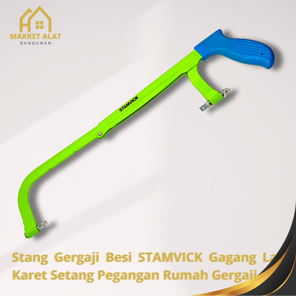 Stang Gergaji Besi STAMVICK Gagang Lapis Karet / Setang Pegangan Rumah Gergaji