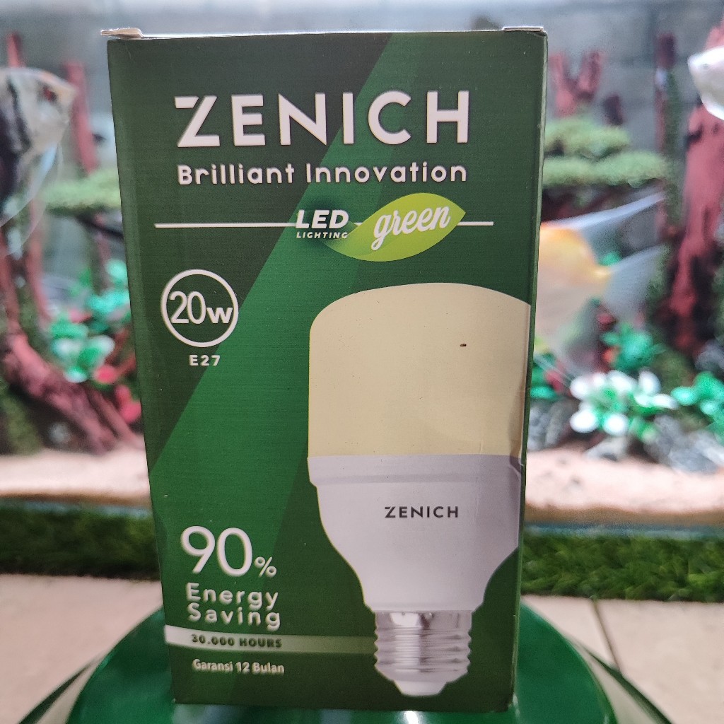 LAMPU LED 20 W / 20 WATT ZENICH GREEN T-BULB GARANSI 1TH TERANG (WARM WHITE)