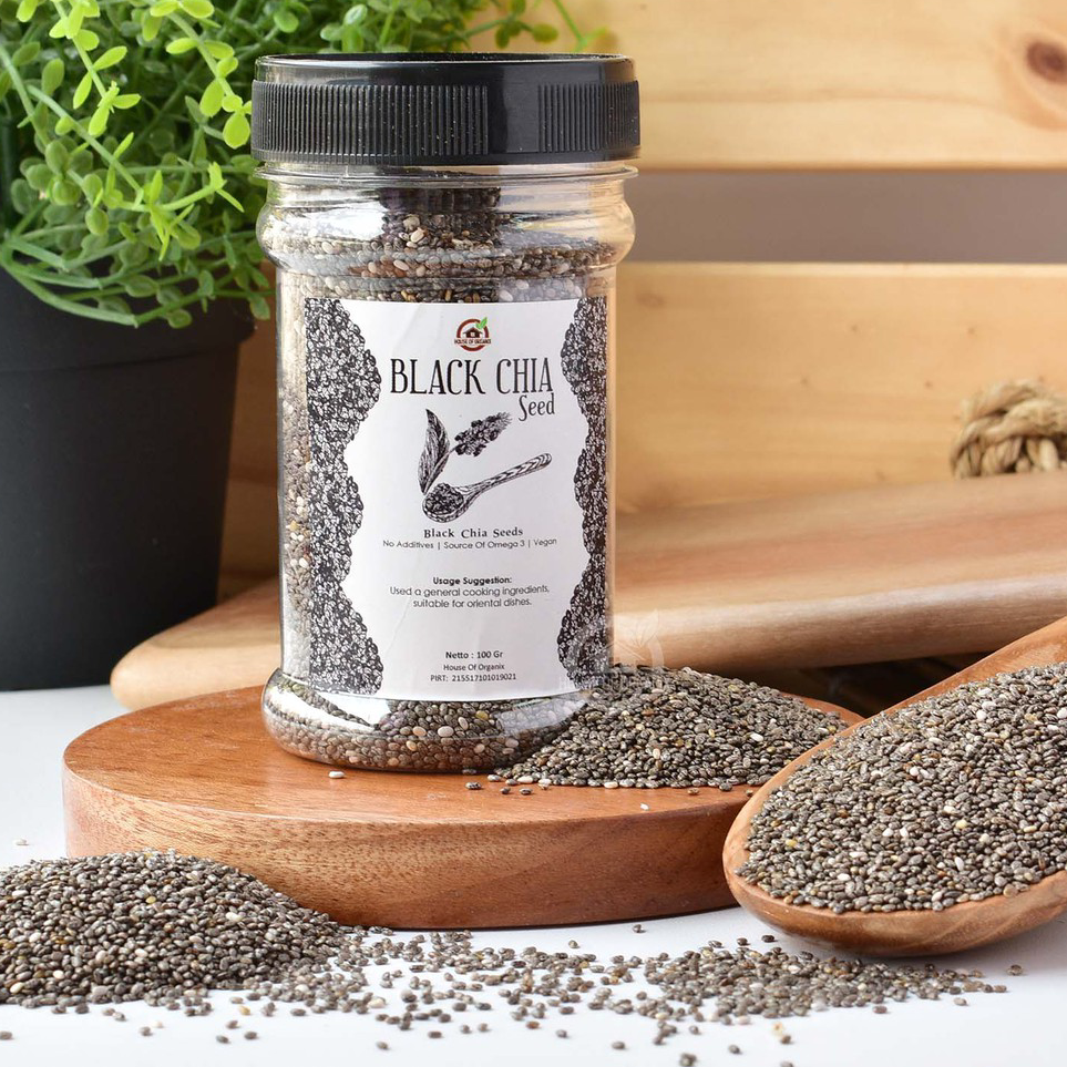 

Terkini Organic Black Chia Seeds ( Botol ) 100 Gr