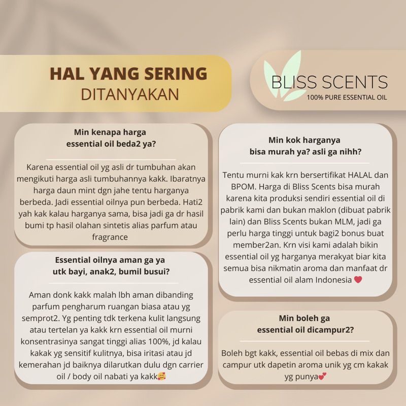 BLISS SCENTS Diffuser Ultrasonic 550ml Model Bawang + 3 essential oil