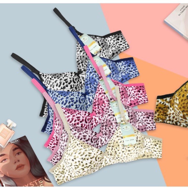 BH LAPARIS LEOPARD MACAN BRA MOTIF MACAN TUTUL / BH TANPA KAWAT Laparis 930 /  BRA MURAH Best Seller
