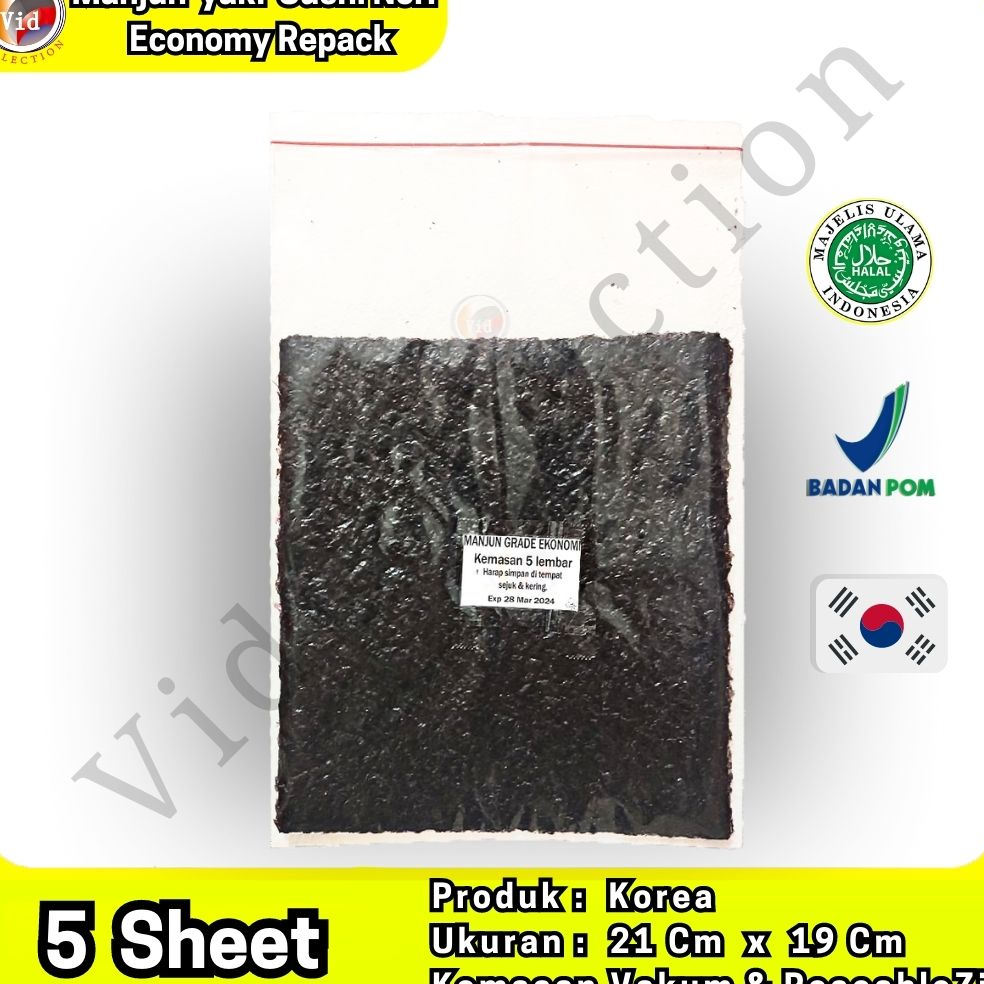 

✾SUPER DISKON♥ Manjun Yaki Nori Sushi Seaweed 100% Asli Korea Rumput Laut Kemasan Repack