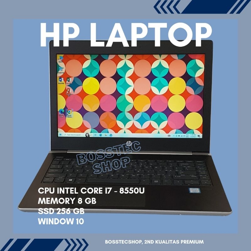 HP Probook 440 g5 intel i7-8550U ram 8 gb ssd 256 gb