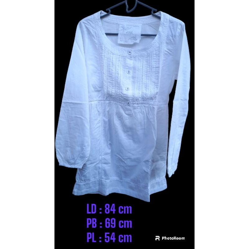 Atasan/Blouse Putih Exit Size S Pre❤