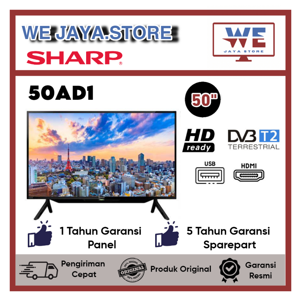 TV LED Sharp Digital 50AD1 LED Sharp 50 Inch Digital TV Sharp