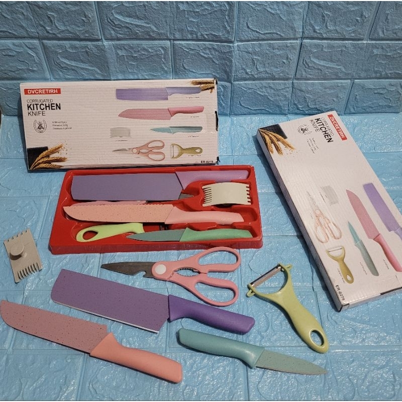 corrugated kitchen knife set / pisau dapur set
