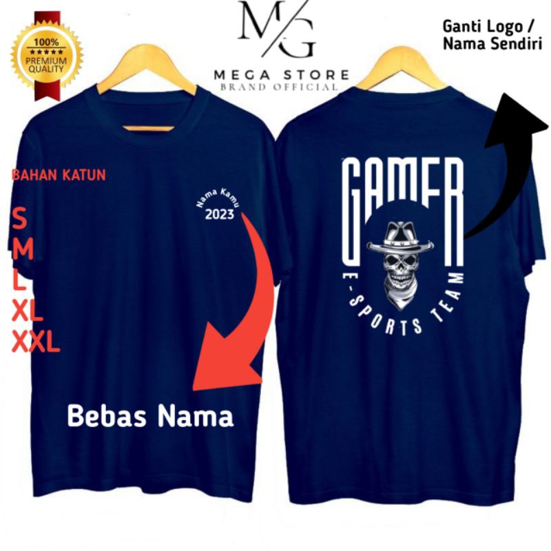 MG - Kaos Pria Distro / Baju Custom / Baju Gamers / Custom Gamers / Kaos Terbaru Model Kekinian